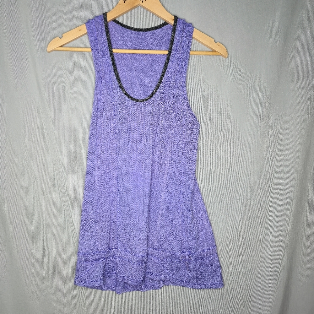 Lululemon Ruffle Purple Tank Top Size 4 - Picture 1 of 6